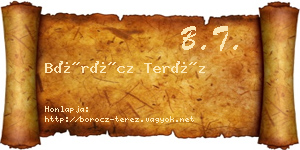 Böröcz Teréz névjegykártya