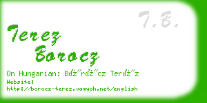 terez borocz business card